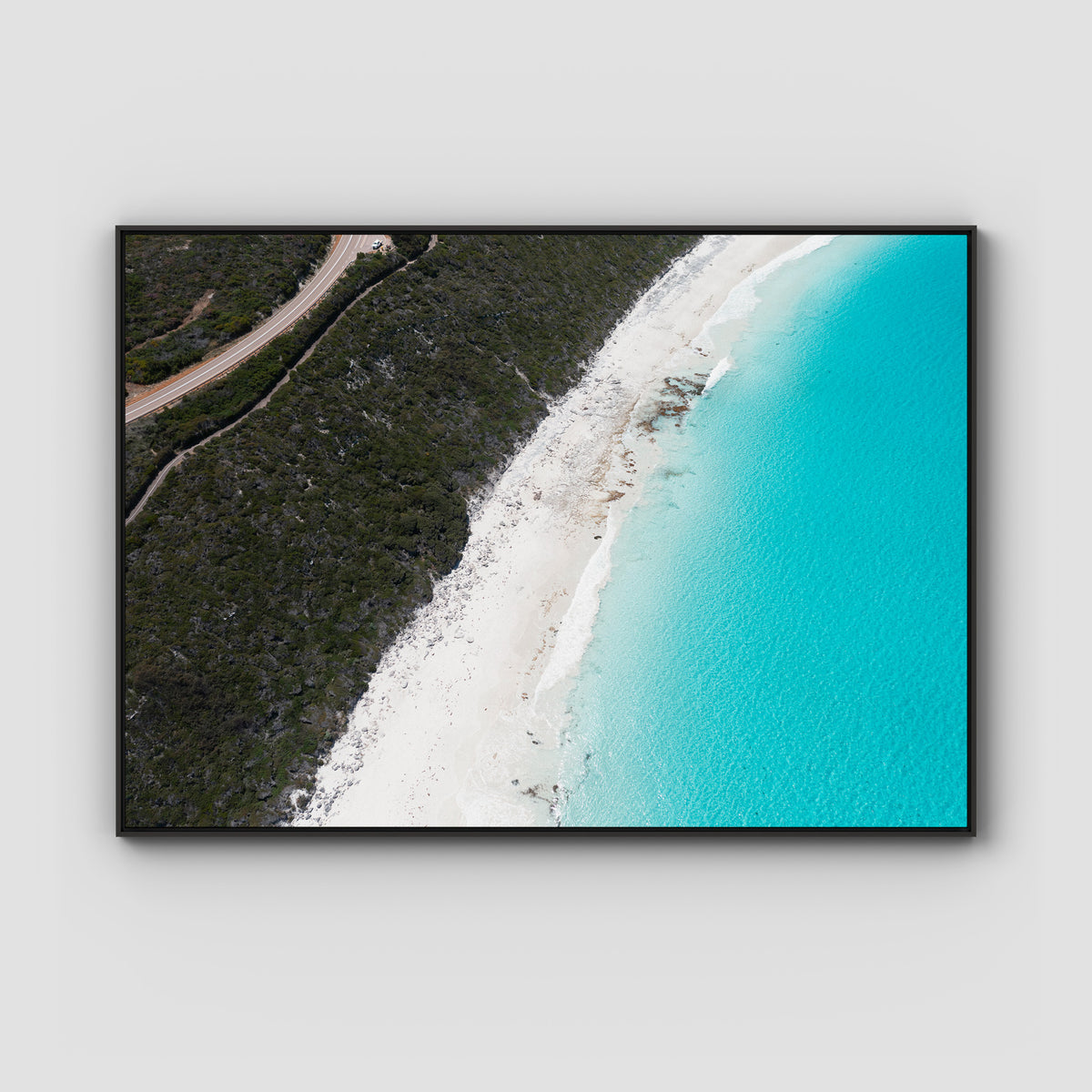 Blue Haven Lines - Esperance - Art Print - Float Frame Canvas - Black - Landscape