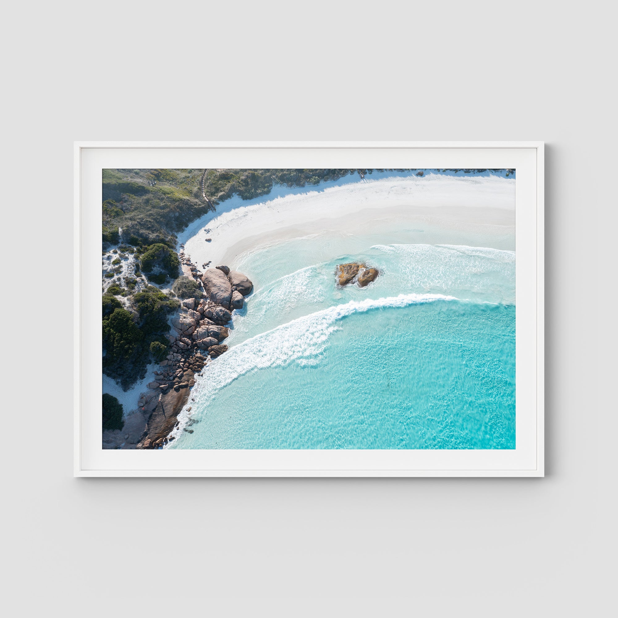 Twilight Beach Top Down ii - Esperance - Art Print Tidaltones