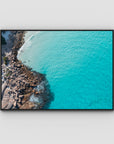 Twilight Beach Top Down - Esperance - Art Print - Float Frame Canvas - Black - Landscape