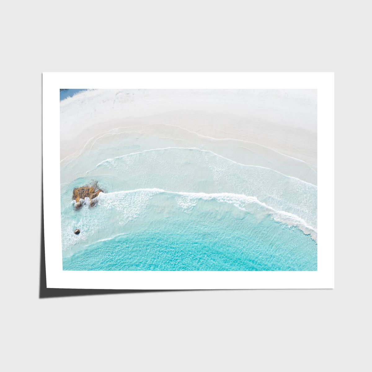 Twilight Beach Blue &amp; White - Art Print - Fine Art Paper - Unframed Print - Landscape