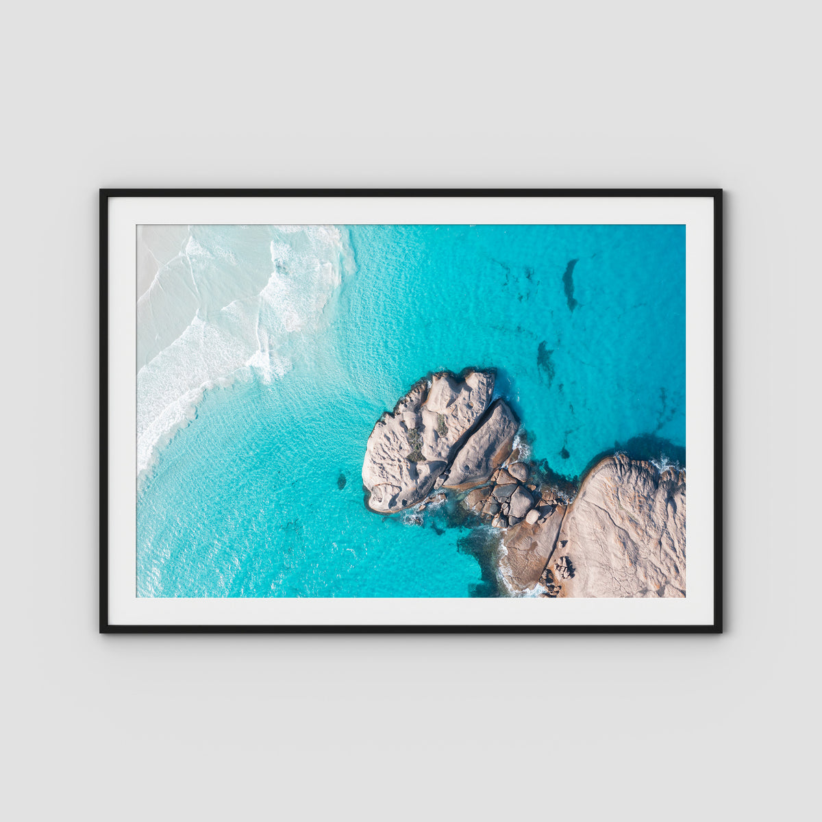 Twilight Beach Hole in the Rock ii - Esperance - Art Print - Traditional Frame - Black - Landscape