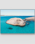 Twilight Beach Hole in the Rock - Esperance - Art Print - Float Frame Canvas - White - Landscape