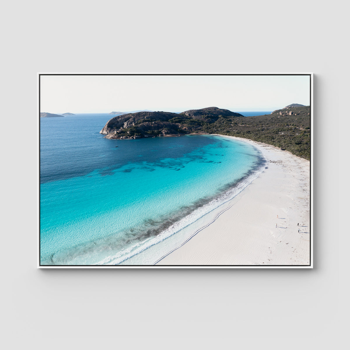 Lucky Bay ii - Esperance - Art Print - Float Frame Canvas - White - Landscape
