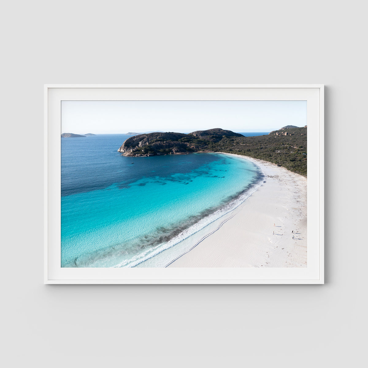 Lucky Bay ii - Esperance - Art Print - Traditional Frame - White - Landscape