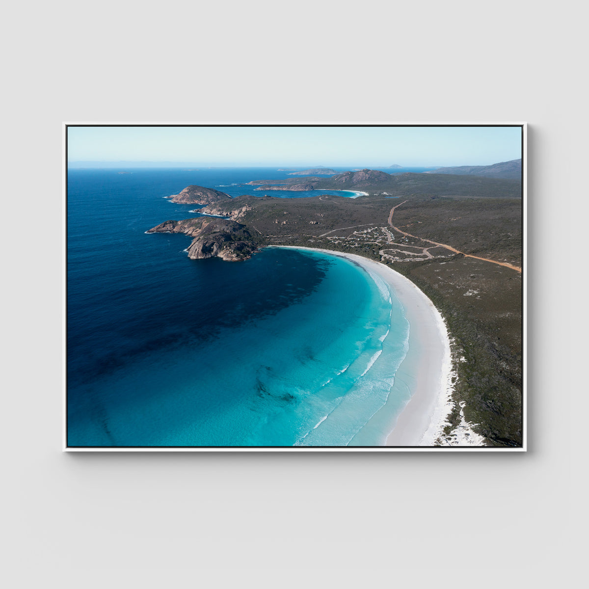 Lucky Bay - Esperance - Art Print - Float Frame Canvas - White - Landscape