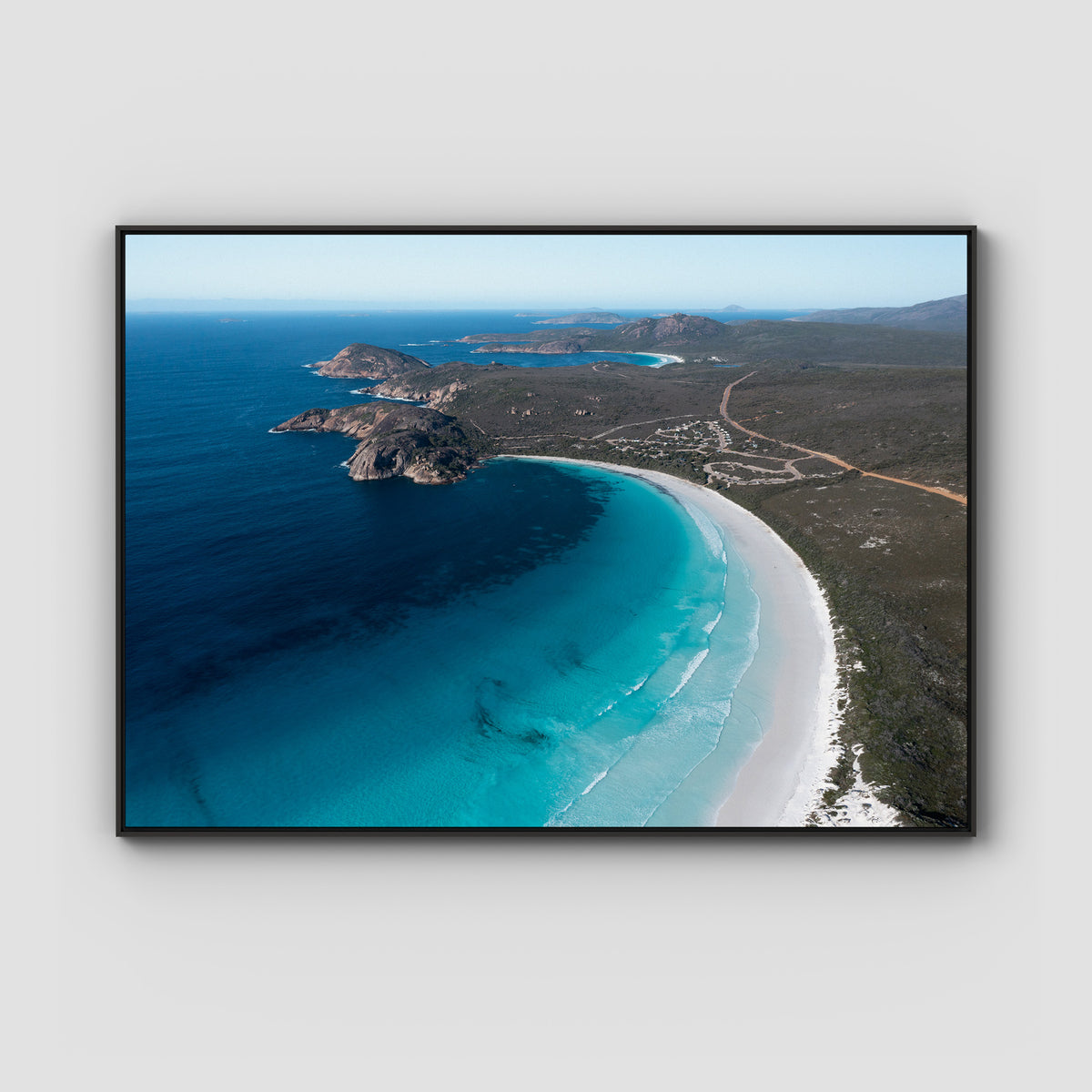 Lucky Bay - Esperance - Art Print - Float Frame Canvas - Black - Landscape