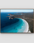 Lucky Bay - Esperance - Art Print - Float Frame Canvas - Raw Oak - Landscape