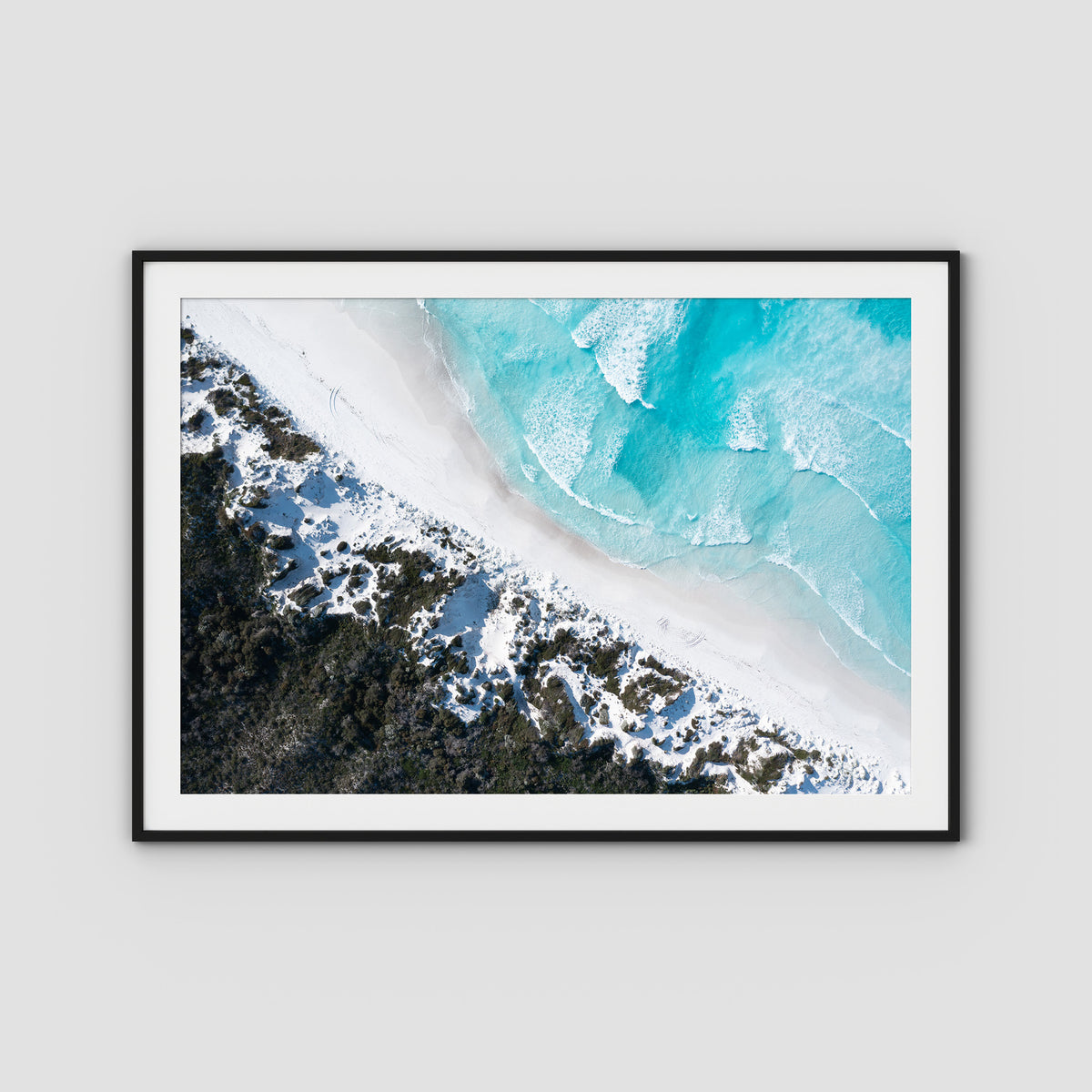 Lucky Bay Symmetry - Esperance - Art Print - Traditional Frame - Black - Landscape