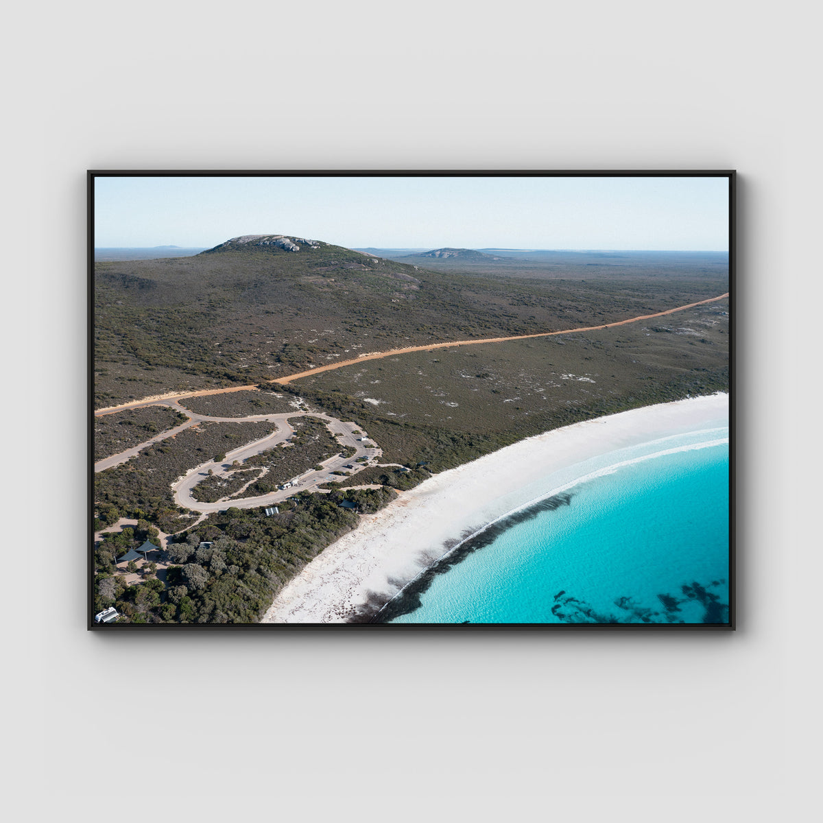 Lucky Bay Campground - Esperance - Art Print - Float Frame Canvas - Black - Landscape