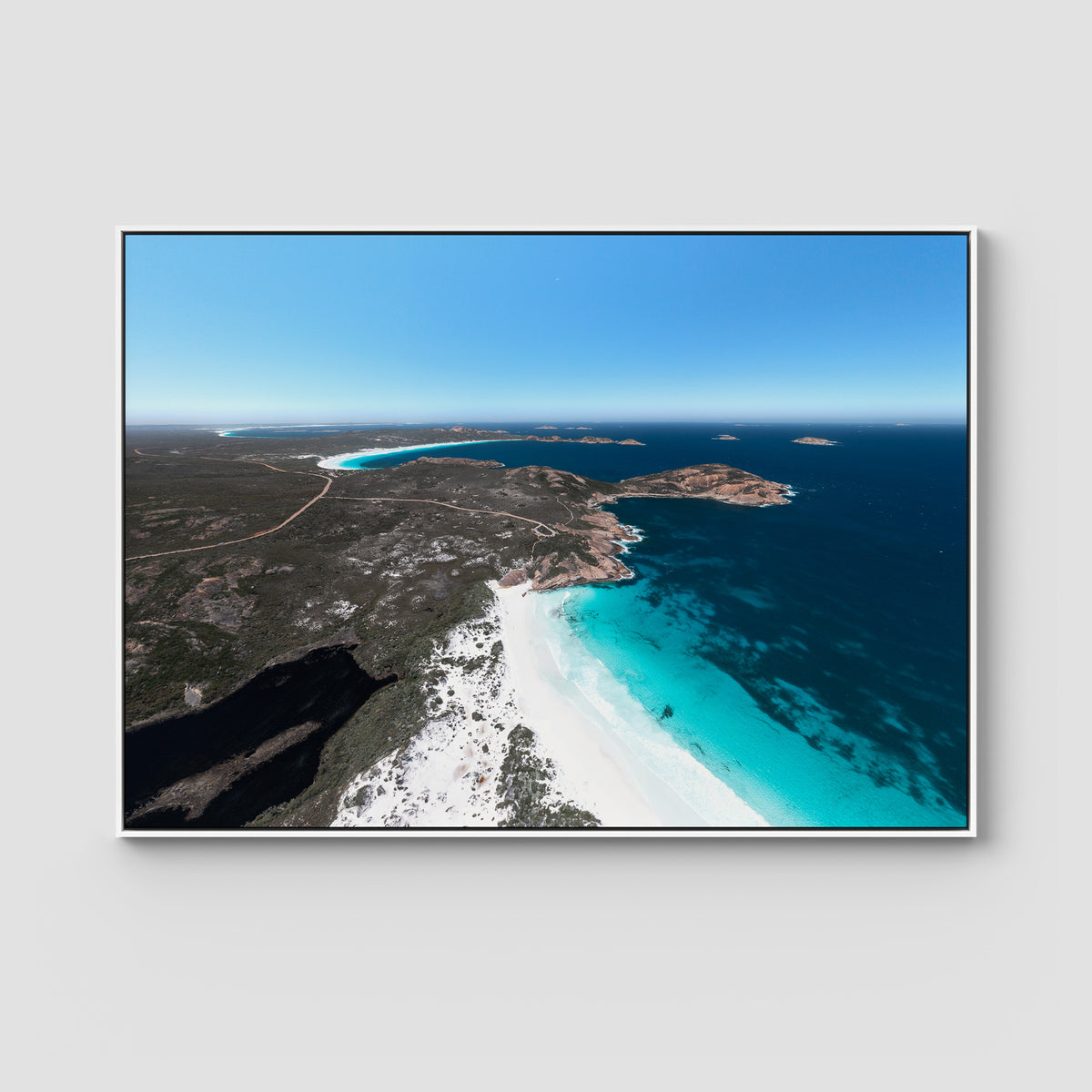Thistle Cove Panorama ii - Esperance - Art Print - Float Frame Canvas - White - Landscape