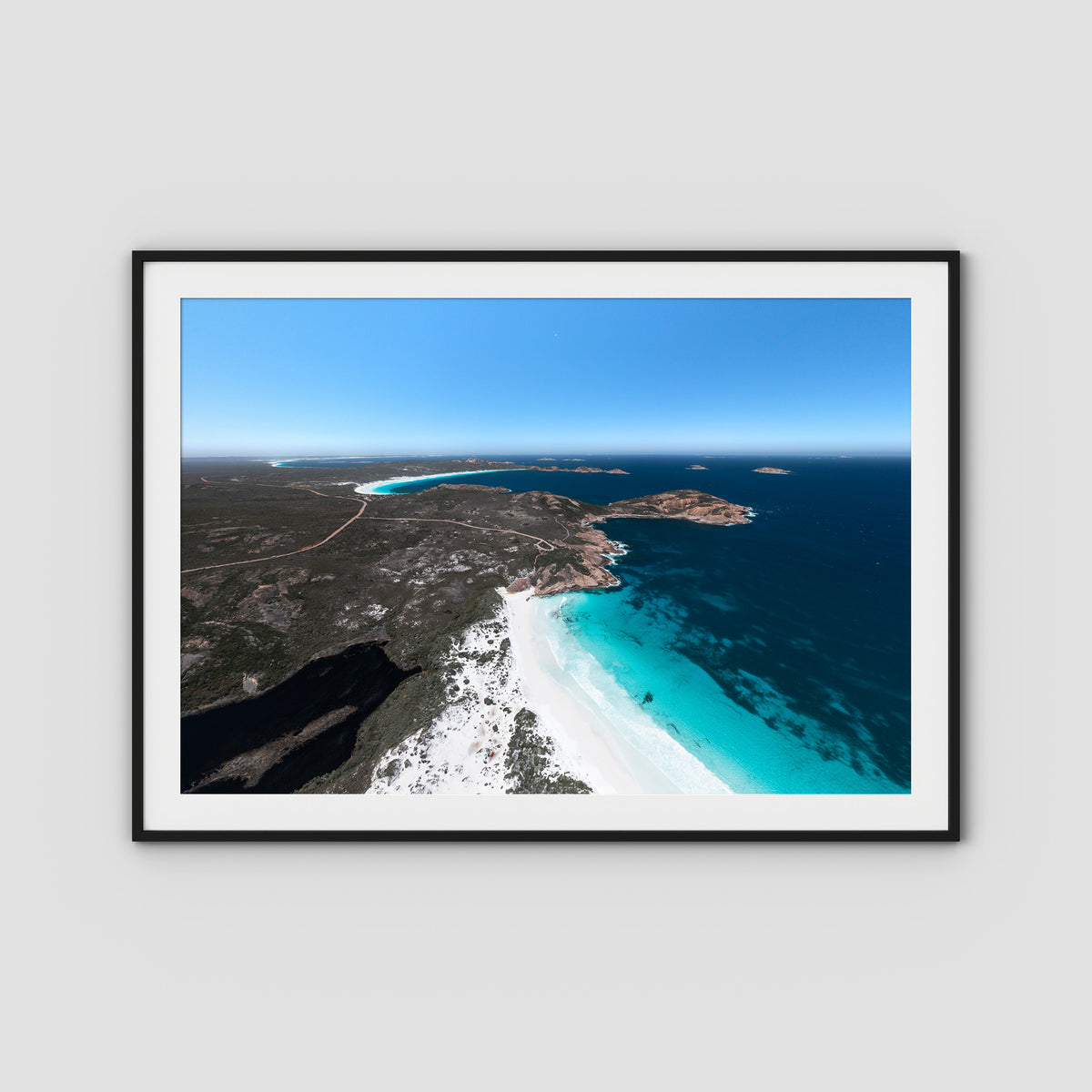 Thistle Cove Panorama ii - Esperance - Art Print - Traditional Frame - Black - Landscape