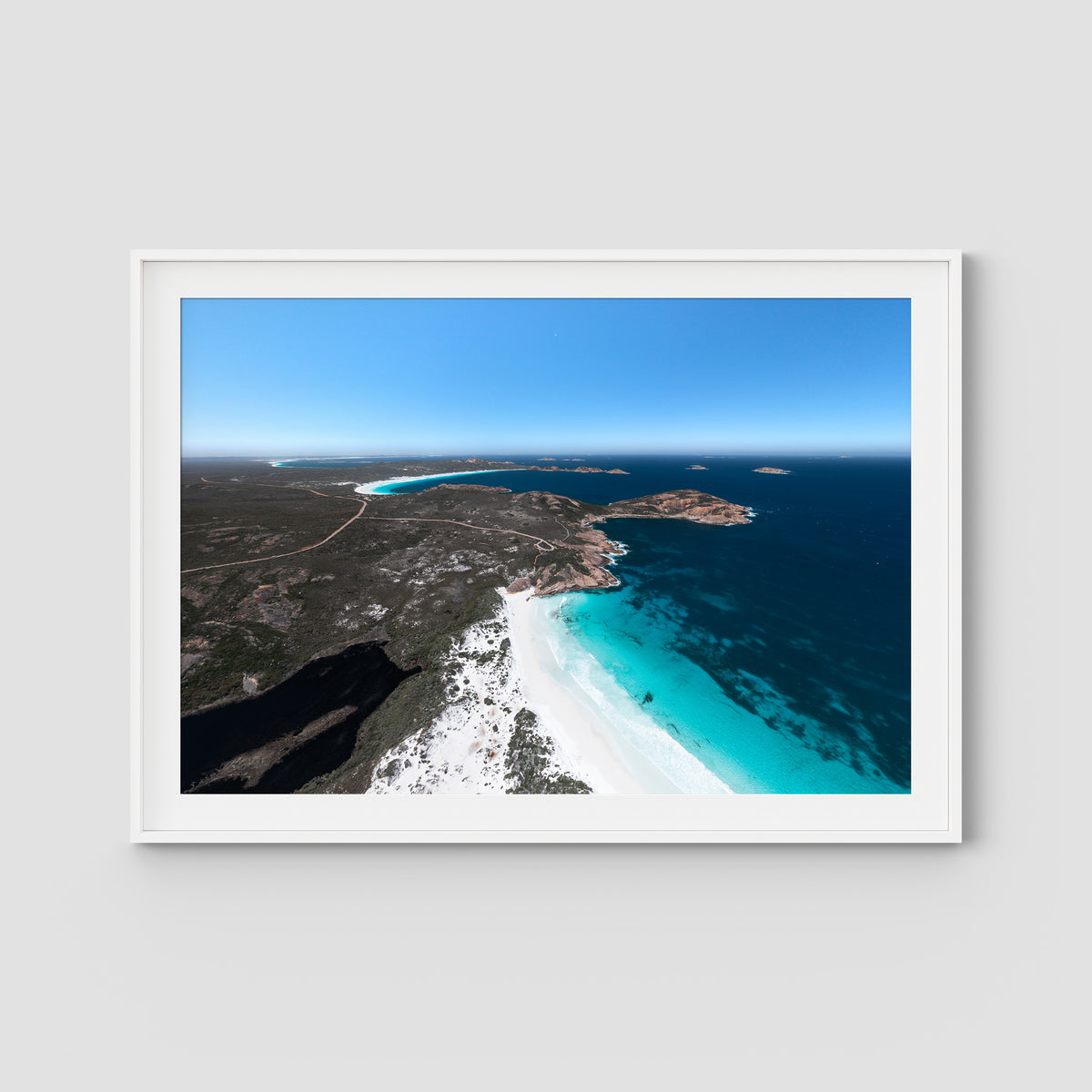 Thistle Cove Panorama ii - Esperance - Art Print - Traditional Frame - White - Landscape