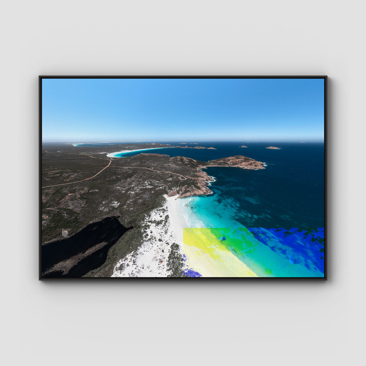 Thistle Cove Panorama ii - Esperance - Art Print - Float Frame Canvas - Black - Landscape