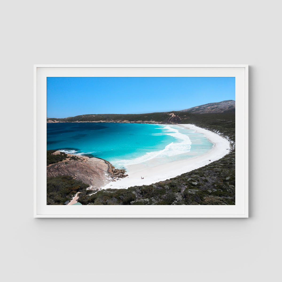 Hellfire Bay - Esperance - Art Print - Traditional Frame - White - Landscape