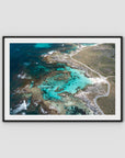 Little Salmon Bay Top Down - Art Print - Traditional Frame - Black - Landscape