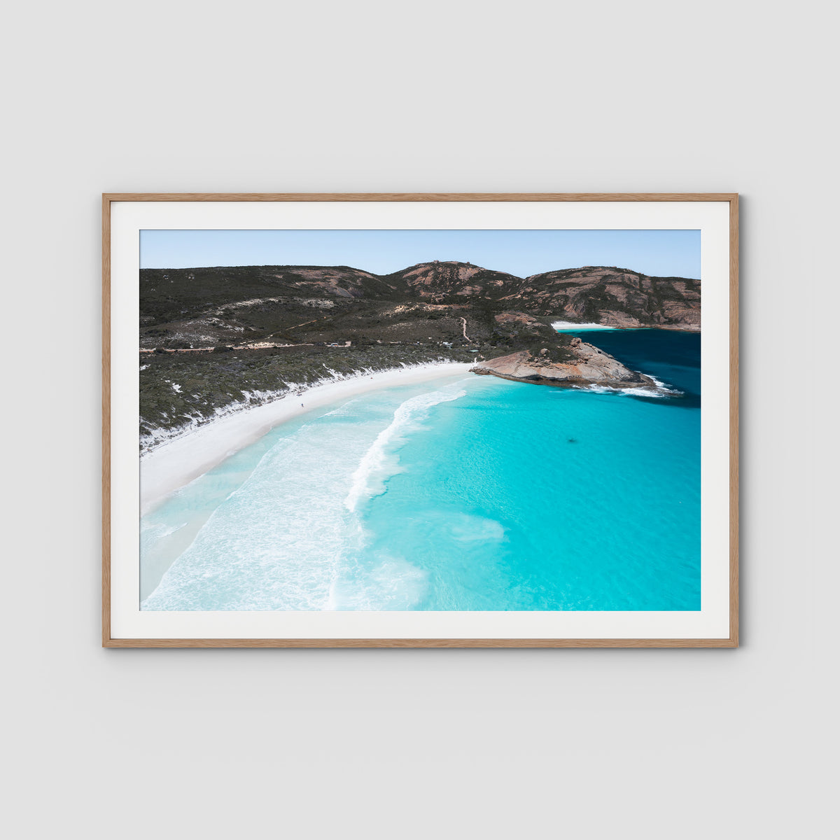 Hellfire Bay ii - Esperance - Art Print - Traditional Frame - Raw Oak - Landscape