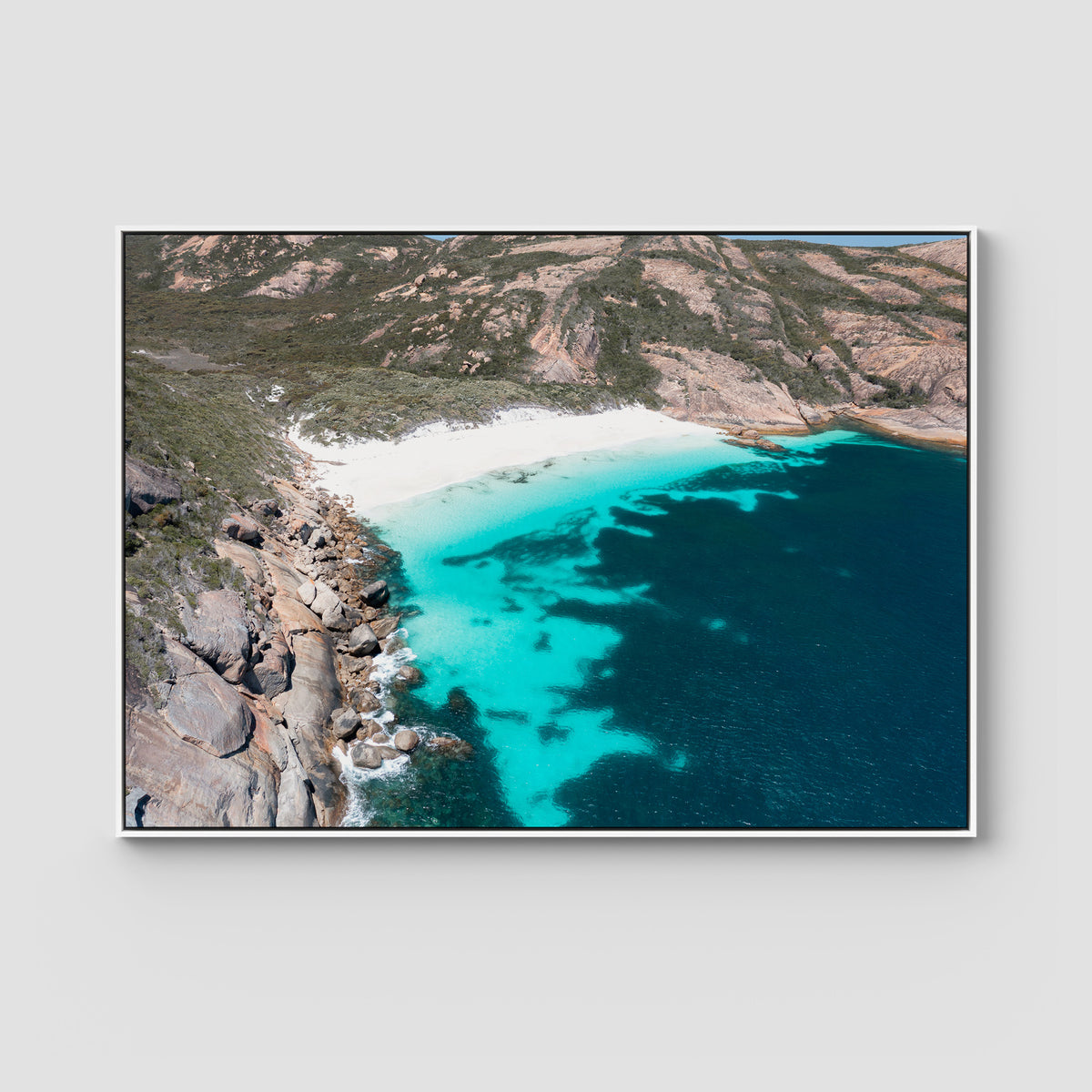 Little Hellfire Bay - Esperance - Art Print - Float Frame Canvas - White - Landscape
