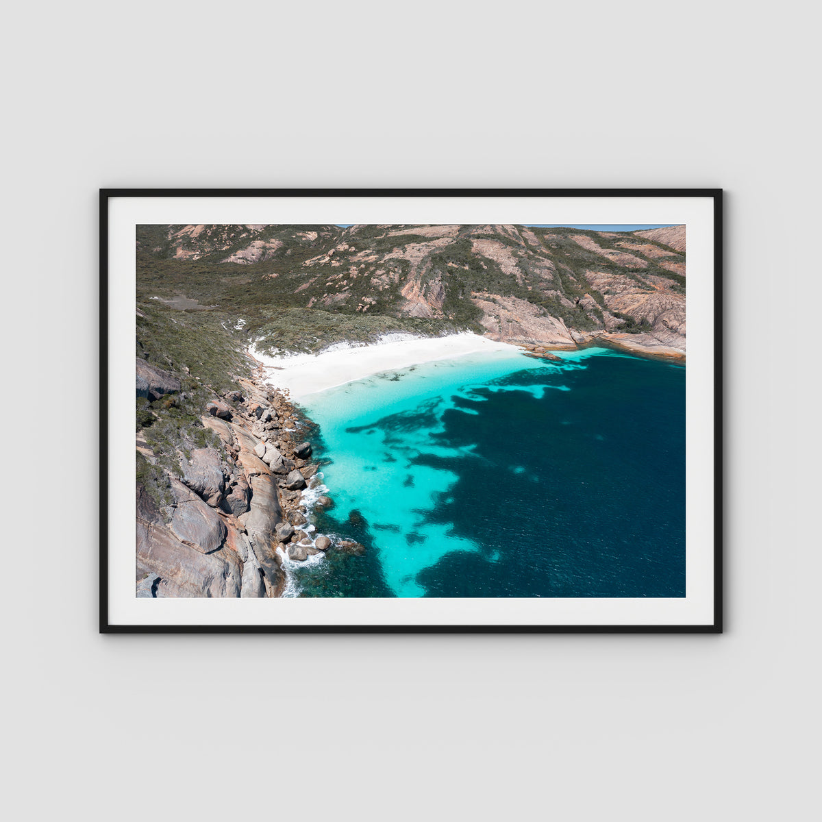 Little Hellfire Bay - Esperance - Art Print - Traditional Frame - Black - Landscape