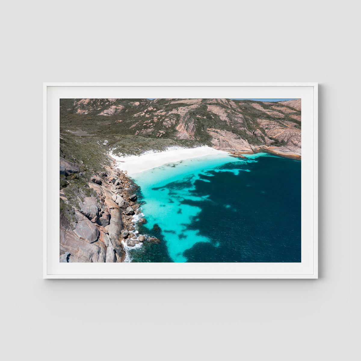 Little Hellfire Bay - Esperance - Art Print - Traditional Frame - White - Landscape