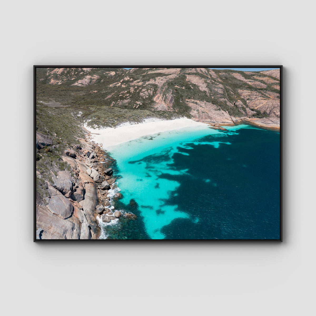 Little Hellfire Bay - Esperance - Art Print - Float Frame Canvas - Black - Landscape