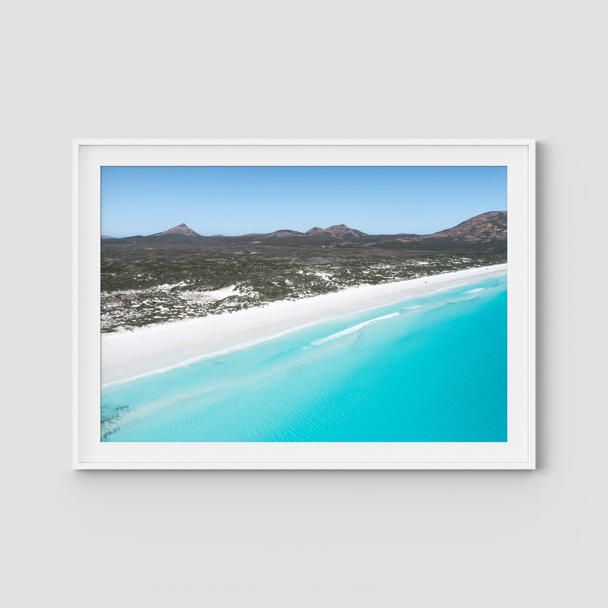 Le Grand Beach ii - Esperance - Art Print - Traditional Frame - White - Landscape