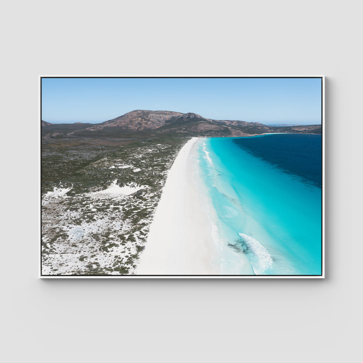 Le Grand Beach - Esperance - Art Print - Float Frame Canvas - White - Landscape