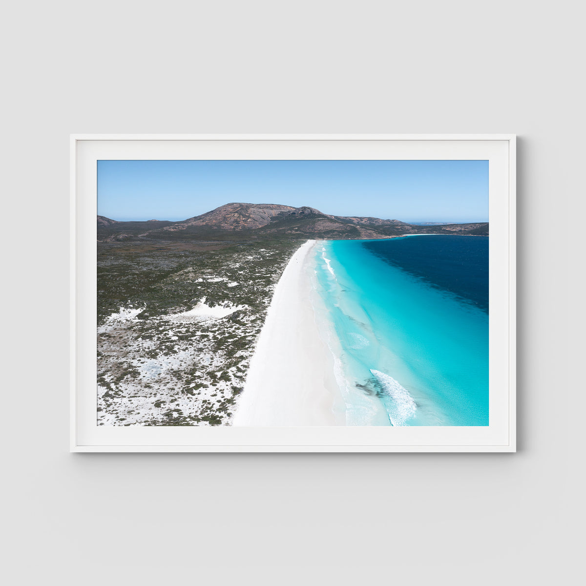 Le Grand Beach - Esperance - Art Print - Traditional Frame - White - Landscape