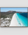 Le Grand Beach - Esperance - Art Print - Float Frame Canvas - Raw Oak - Landscape