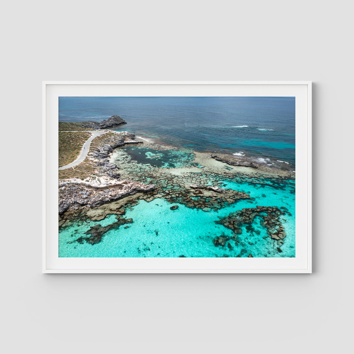 Little Salmon Bay High - Art Print - Traditional Frame - White - Landscape