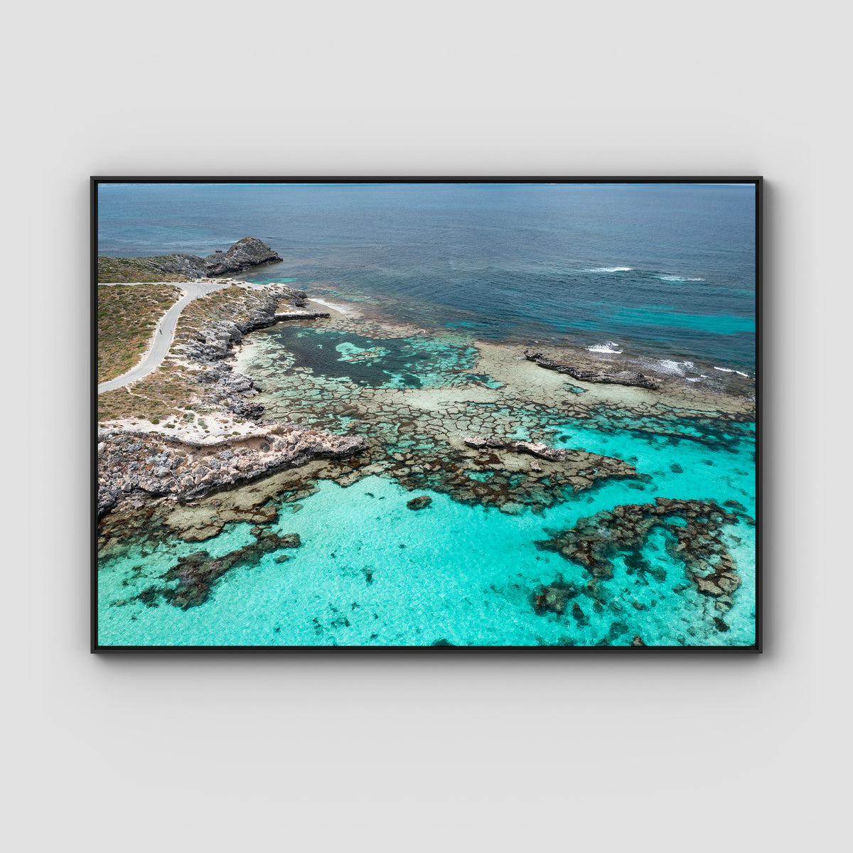 Little Salmon Bay High - Art Print - Float Frame Canvas - Black - Landscape