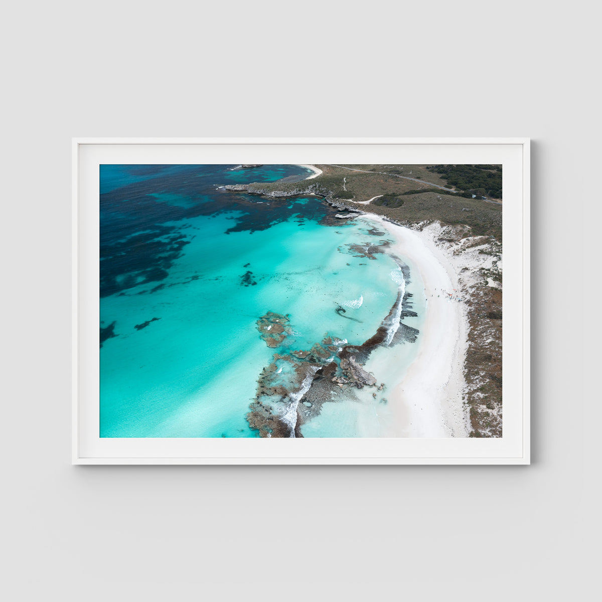 Salmon Bay iii - Art Print - Traditional Frame - White - Landscape