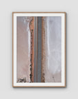 West Oz Salt Lake ii - Art Print - Traditional Frame - Raw Oak - Portrait