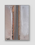 West Oz Salt Lake ii - Art Print - Float Frame Canvas - White - Portrait