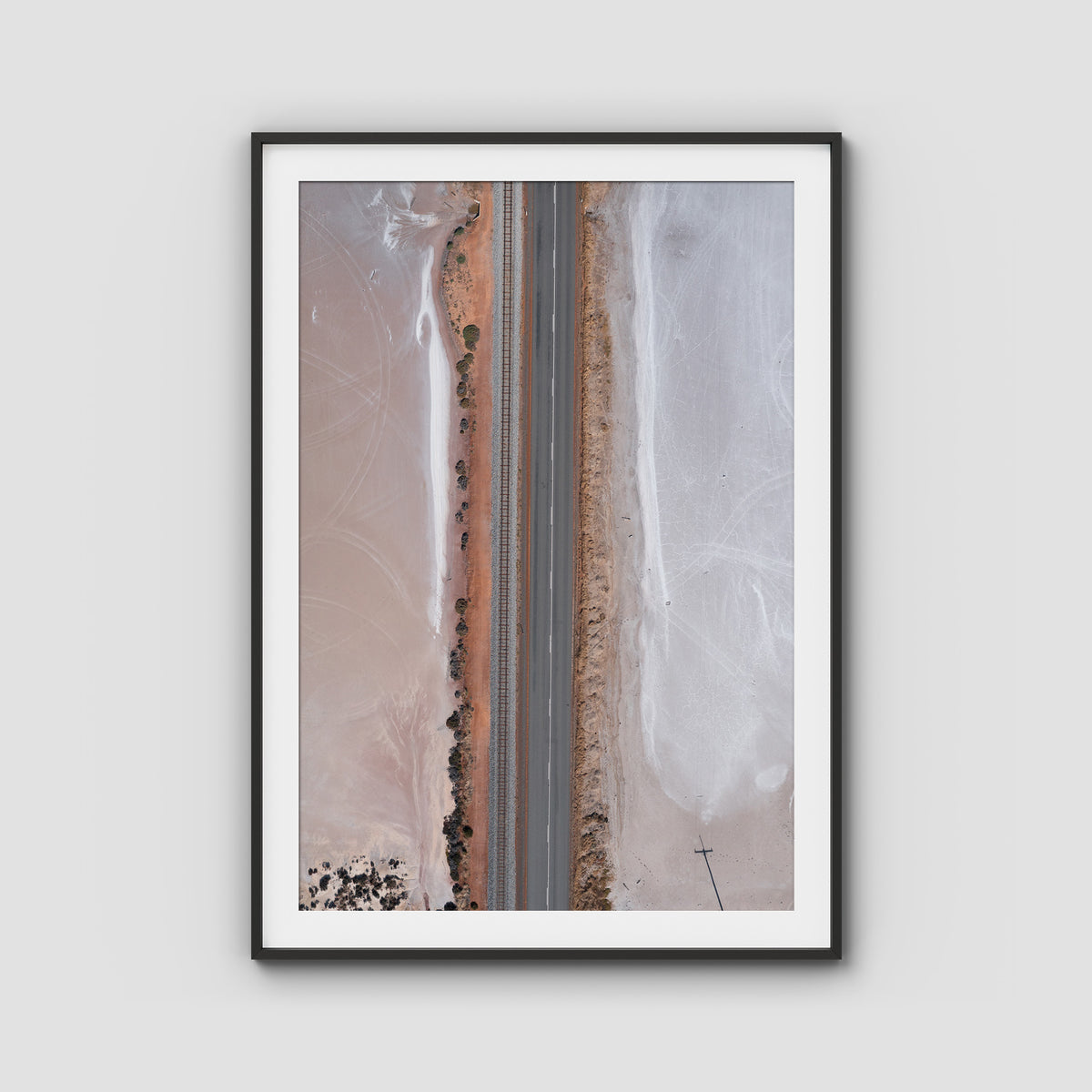 West Oz Salt Lake ii - Art Print - Traditional Frame - Black - Portrait