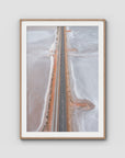 West Oz Salt Lake - Art Print - Traditional Frame - Raw Oak - Portrait