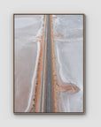 West Oz Salt Lake - Art Print - Float Frame Canvas - Raw Oak - Portrait