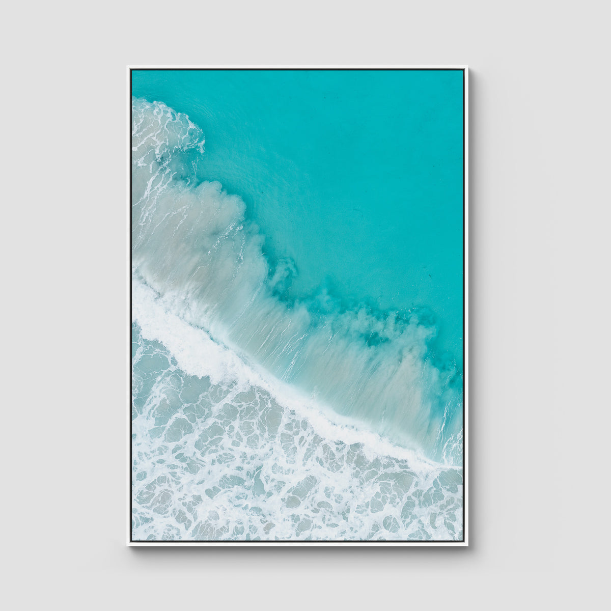 West Beach White Wash ii - Esperance - Art Print - Float Frame Canvas - White - Portrait