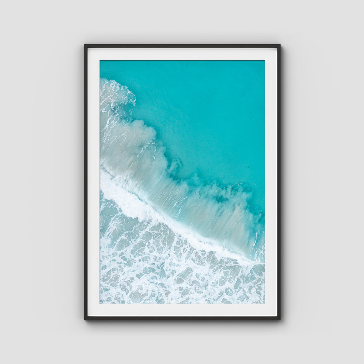 West Beach White Wash ii - Esperance - Art Print - Traditional Frame - Black - Portrait