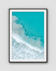 West Beach White Wash ii - Esperance - Art Print - Traditional Frame - Black - Portrait
