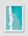 West Beach White Wash iii - Esperance - Art Print - Traditional Frame - White - Portrait