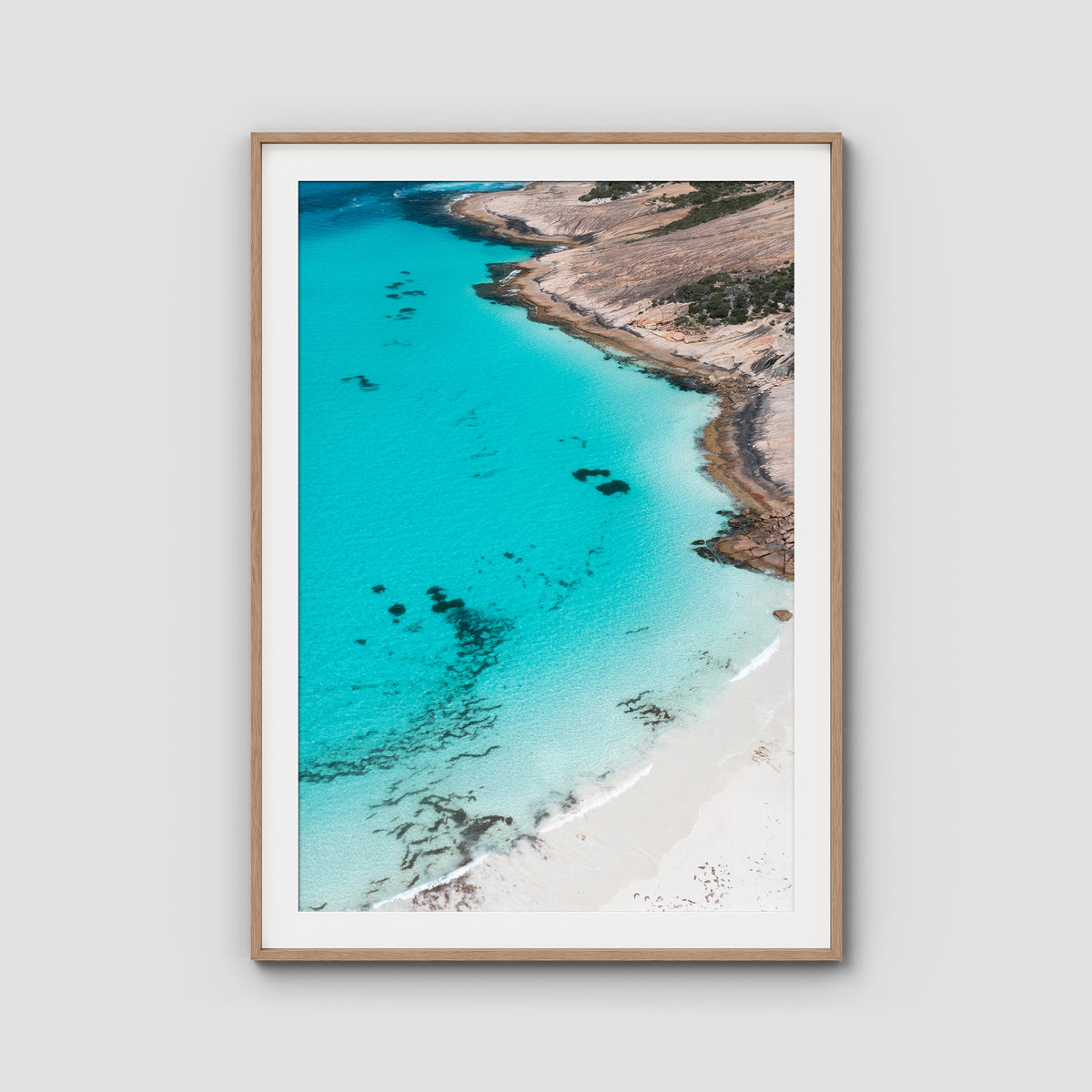 Blue Haven Blues - Esperance - Art Print - Traditional Frame - Raw Oak - Portrait