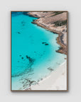 Blue Haven Blues - Esperance - Art Print - Float Frame Canvas - Raw Oak - Portrait