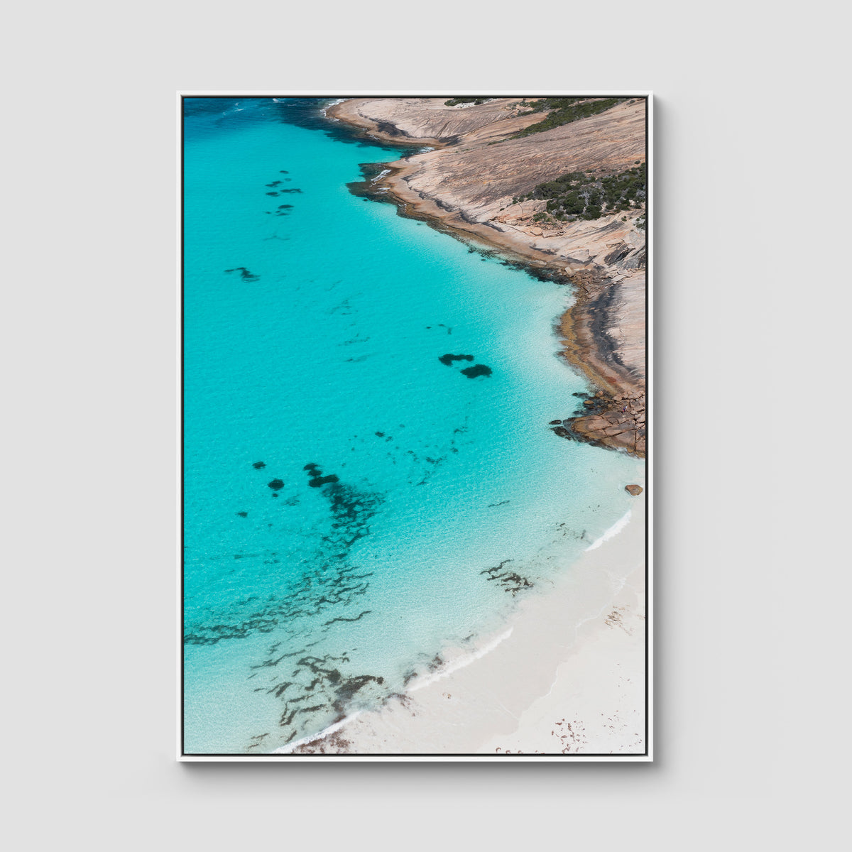 Blue Haven Blues - Esperance - Art Print - Float Frame Canvas - White - Portrait