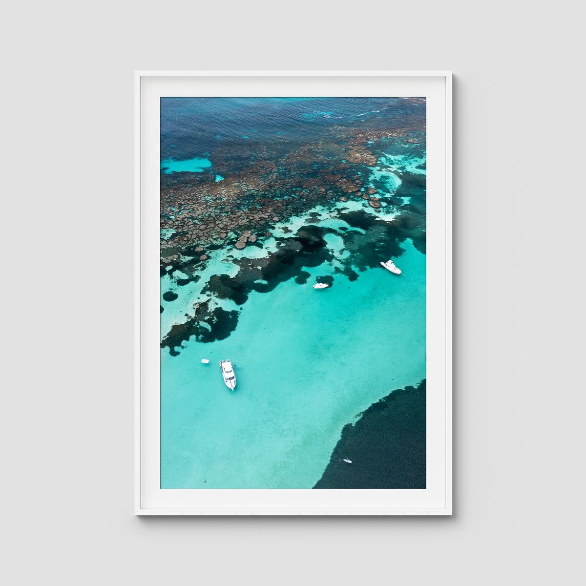 Porpoise Bay - Rottnest Island - Art Print - Traditional Frame - White - Portrait