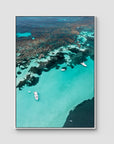 Porpoise Bay - Rottnest Island - Art Print - Float Frame Canvas - White - Portrait
