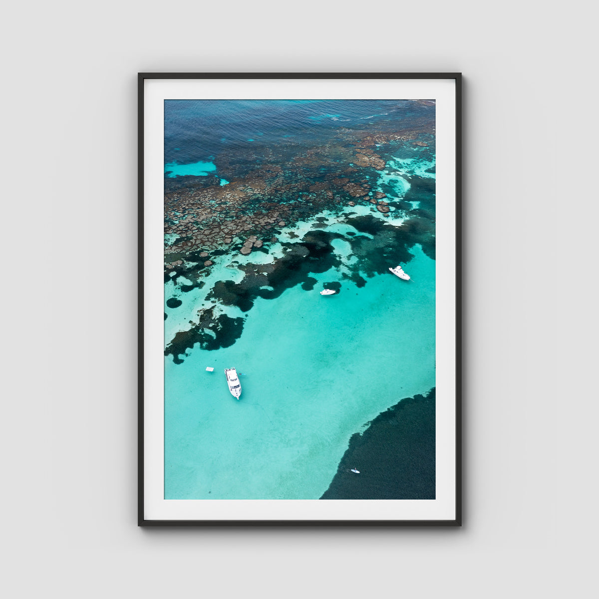 Porpoise Bay - Rottnest Island - Art Print - Traditional Frame - Black - Portrait