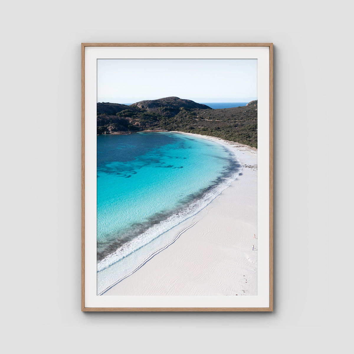 Lucky Bay ii - Esperance - Art Print - Traditional Frame - Raw Oak - Portrait
