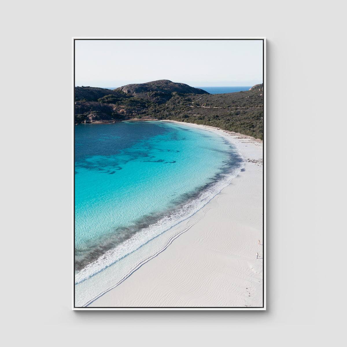 Lucky Bay ii - Esperance - Art Print - Float Frame Canvas - White - Portrait