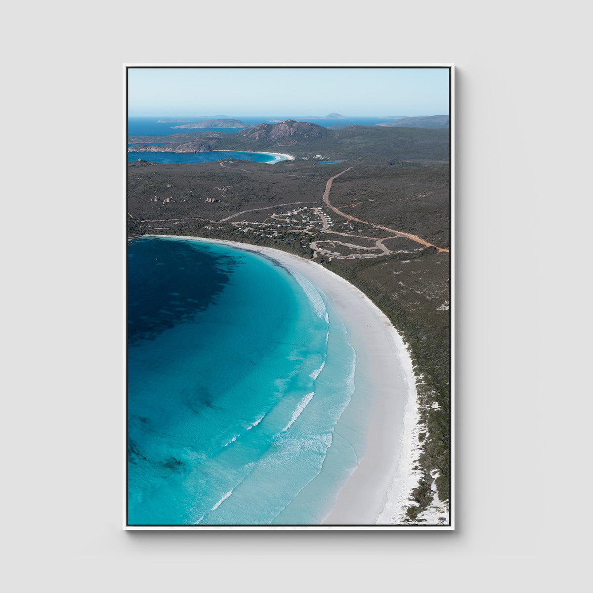 Lucky Bay - Esperance - Art Print - Float Frame Canvas - White - Portrait