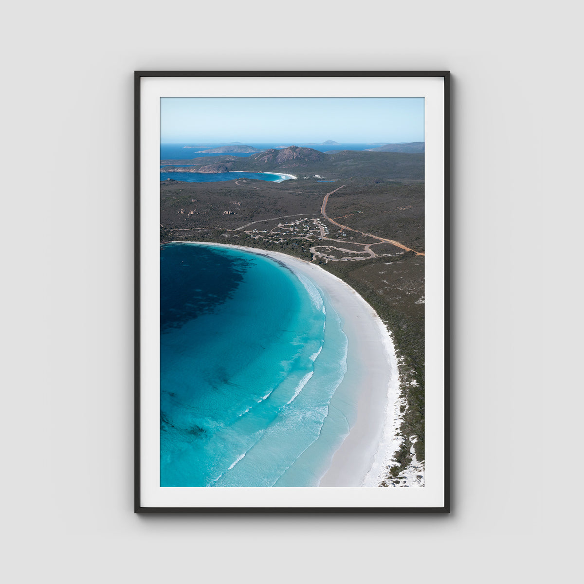 Lucky Bay - Esperance - Art Print - Traditional Frame - Black - Portrait